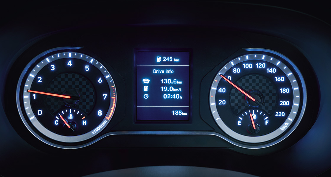 8.89 cm (3.5") Speedometer with Multi Information Display