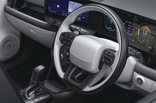 two-tone d-cut steering wheel