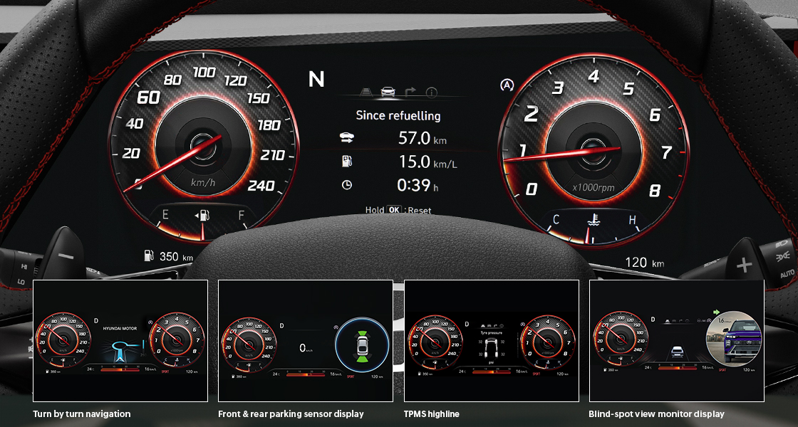 New Creta -n- line digital cluster