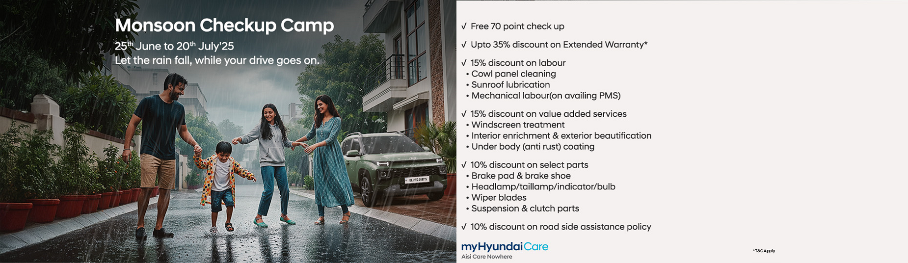 Summer winter and monsoon car care camps