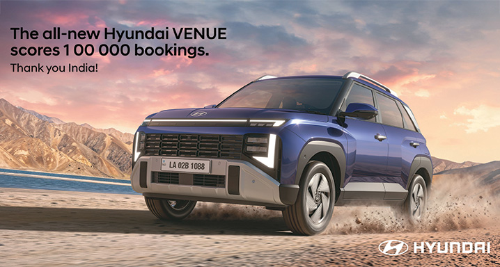 The all-new Hyundai VENUE Crosses 1 lakh Bookings Milestone HMIL introduces New HX8 Diesel AT Variant at INR 13 69 900