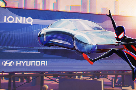 스파이더버스 속 아이오닉을 만나보세요.