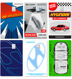 Hyundai Mobility카드 6종 이미지