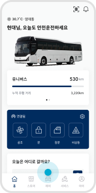 제어 버튼 선택 예시 화면