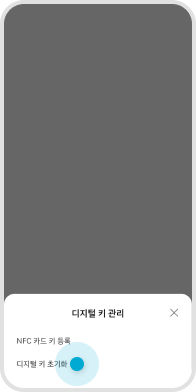 디지털 키 확인 > 우측 ... 버튼 TAB 예시 화면