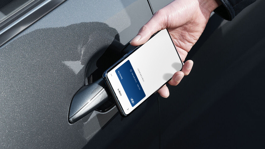 ‘도어 잠금’ 버튼 선택 예시 화면