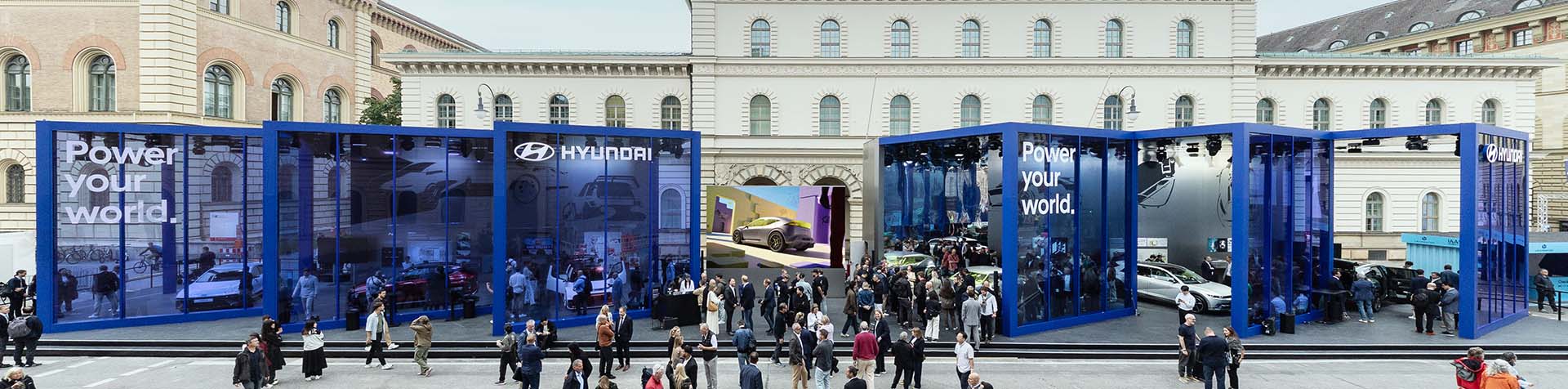 Hyundai Motor Company IAA Mobility 2025 booth in Munich’s Ludwigstraße