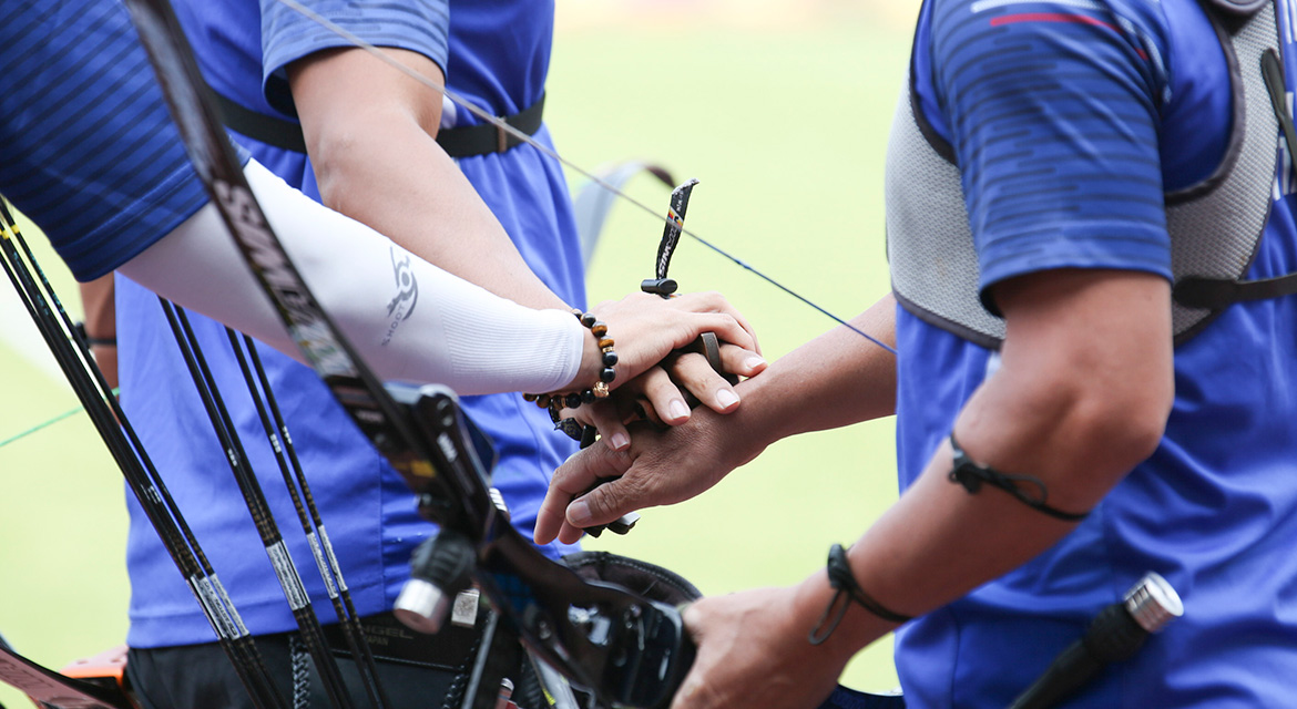 Archers compete in team events