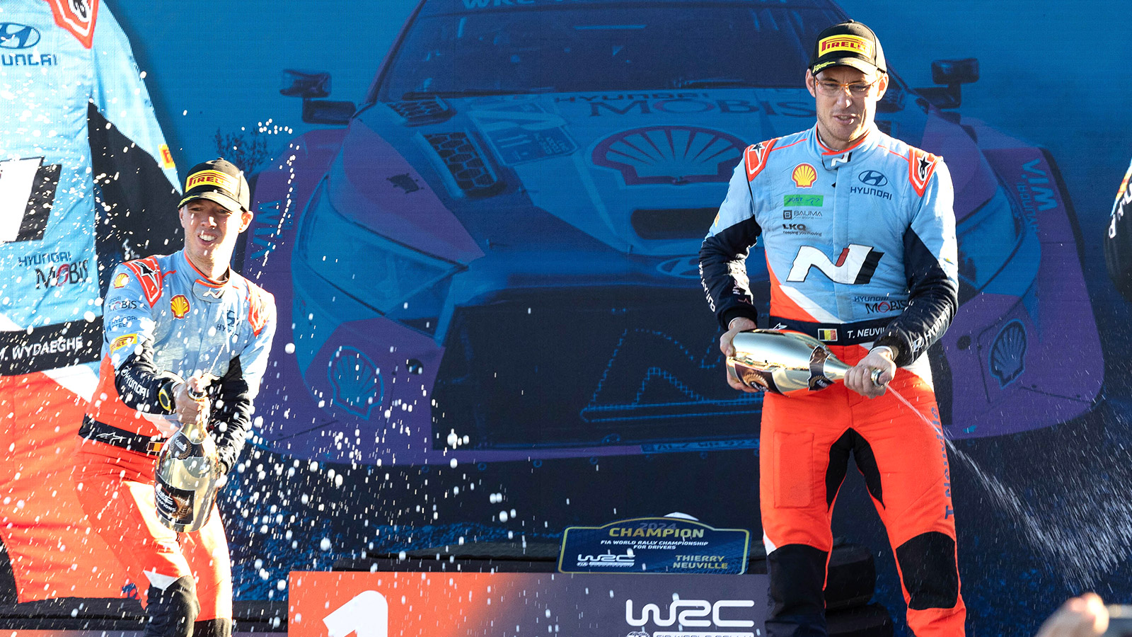 Thierry Neuville and Martijn Wydaeghe seal 2024 WRC titles