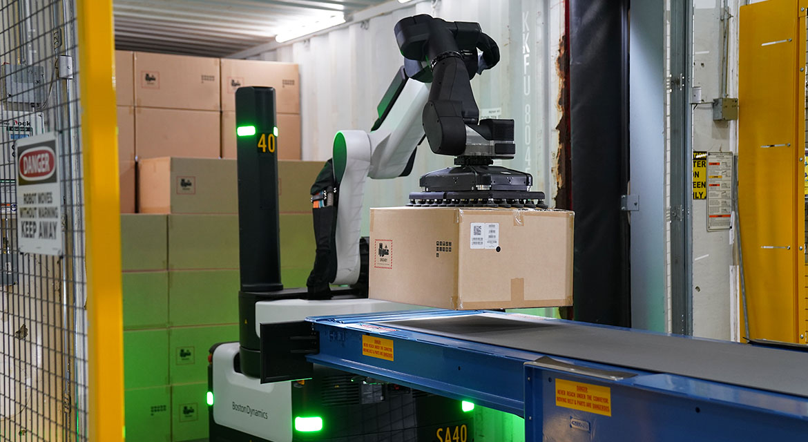 Stretch, a mobile warehouse robot, offers predictability for warehouse operations, working continuously and keeping the flow of goods moving. With the ability to move hundreds of cases an hour, Stretch ensures that daily goals are met even as order fulfillment demands soar.