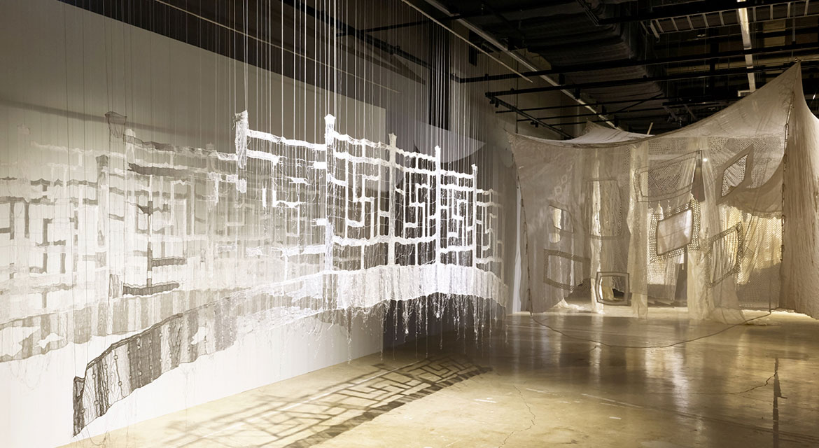 Sumakshi Singh, Spanning the void, 2025 and PÉRO, Entangled Memories, Interwoven Stories, 2025 2025