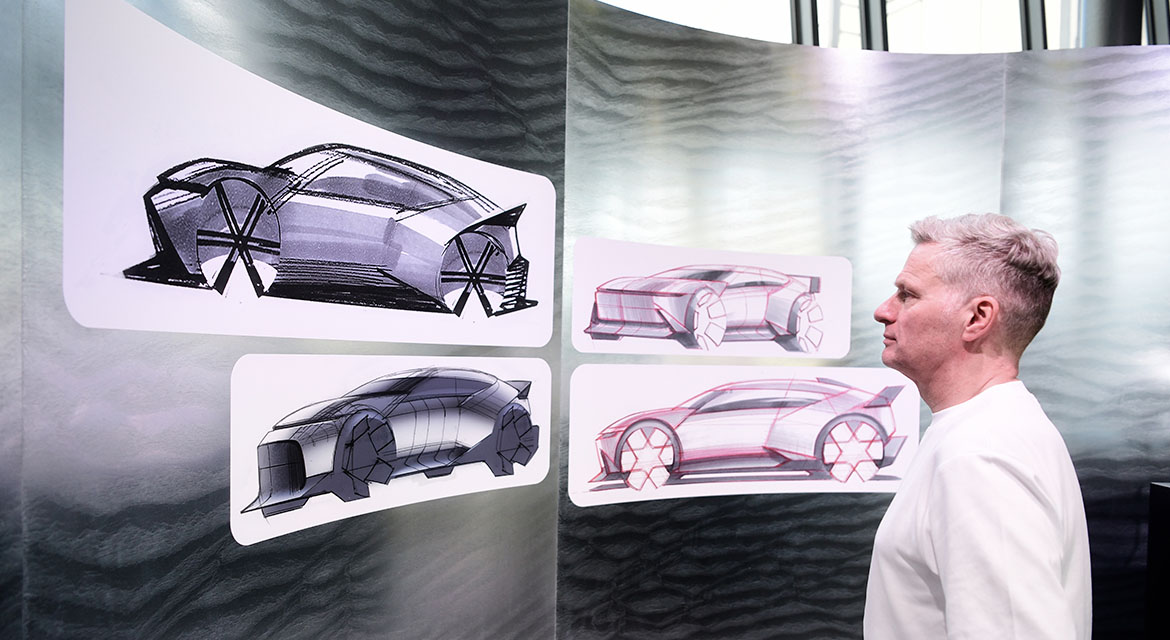 Simon takes a moment out of his busy schedule at IAA 2025 to look back on the design team’s early sketches of the Concept THREE