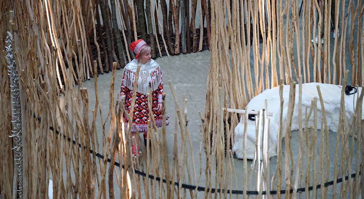Hyundai Commission: Máret Ánne Sara: Goavve-Geabbil, Installation View at Tate Modern