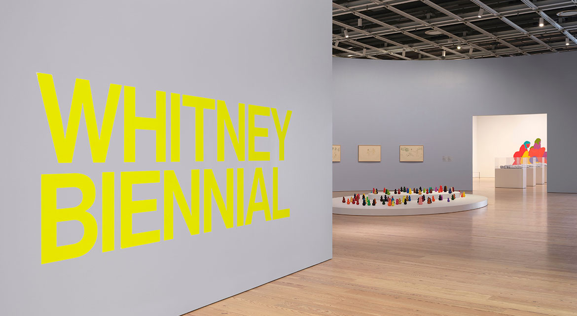Installation view of the Whitney Biennial 2026 (Whitney Museum of American Art, New York, March 8–August 23, 2026). Photo: Steven Probert.