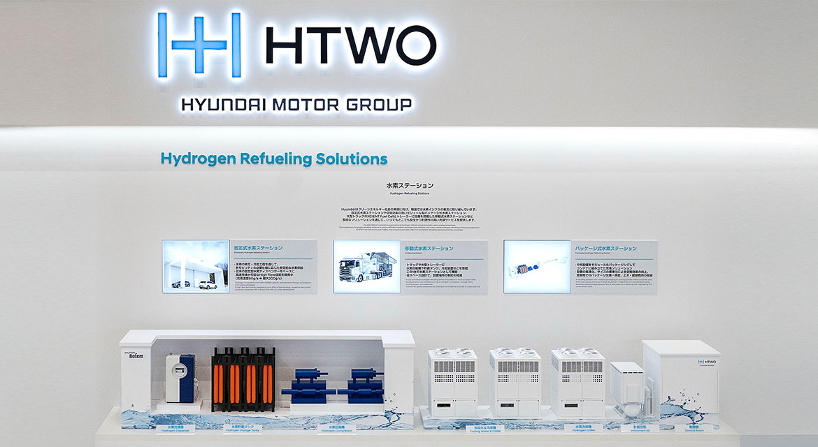 Hyundai Motor Group Exhibition Booth at H2&FC EXPO Tokyo, Japan – HTWO Brand and Hydrogen Refueling Solutions