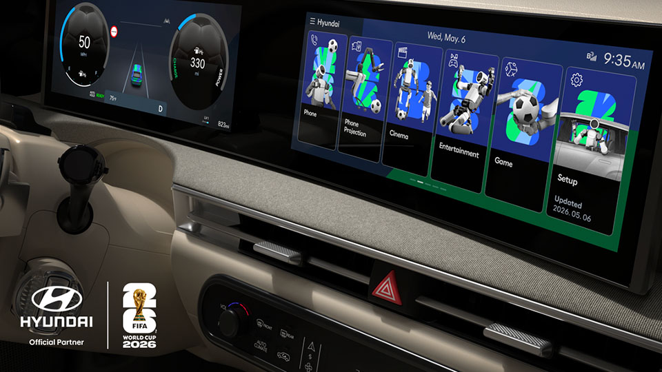 Hyundai Motor Company launched an exclusive in-vehicle display theme to celebrate the upcoming FIFA World Cup 2026™