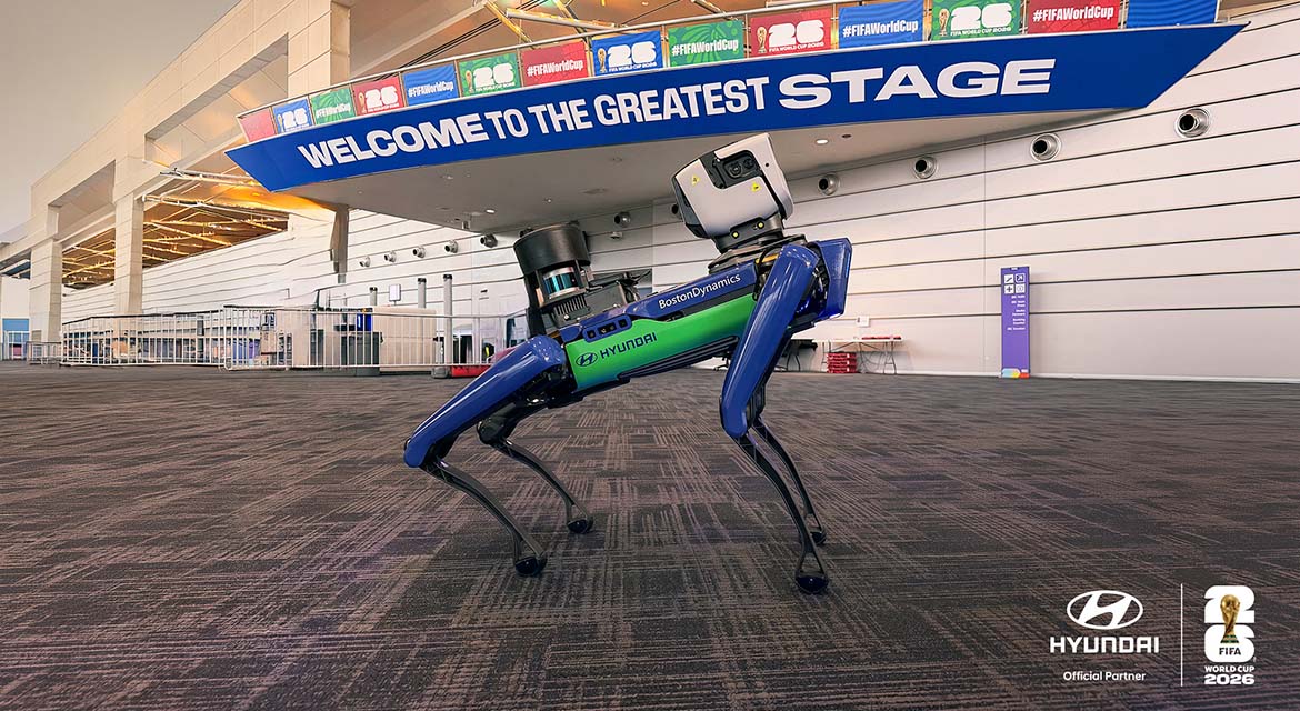 Spot® patrols key operational sites during the FIFA World Cup 2026™, showcasing the robotics capabilities of Hyundai Motor Group and Boston Dynamics.